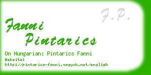 fanni pintarics business card